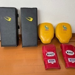 キックミット、パンチングミット、グローブ