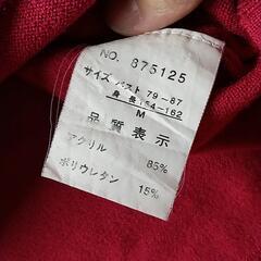 エンジの半袖タートルネックセーターの画像