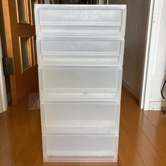 無印良品　ポリプロピレンケース　引き出し式　薄型浅型