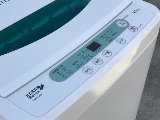 ヤマダセレクト◇洗濯機◇4.5kg◇2018年製◇ハーブリラックス◇YWM-T45A1◇K150