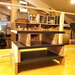 お手軽セットも登場！モニター台　小物棚　収納棚　作れるセット　の画像