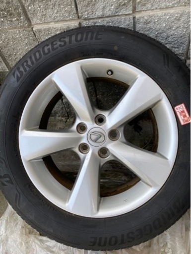 トヨタ レクサス 10系 RX 純正 ホイール 18インチ 7.5J +35 114.3/5穴 4本（ホイール＋タイヤ）セット