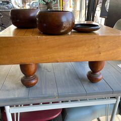 囲碁セット　No.3804　囲碁盤　碁石　へそあり　厚さ10cm　【リサイクルショップどりーむ荒田店】の画像