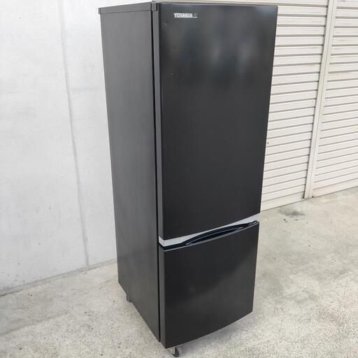 中古品 TOSHIBA 東芝 170L ノンフロン冷蔵庫 GR-R17BS 2020年製 ちょっと大きめ2ドア ブラック