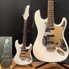 8.エレキギター/メイビス　/ストラトキャスタータイプ　/　白　...