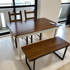 【大阪府茨木市 引取限定】IKEA ヨックモックダイニングテーブル＋椅子4脚 大阪府茨木市 引取限定】IKEA ヨックモックダイニングテーブル＋
