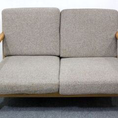 unico/ウニコ VISKA/ヴィスカ カバーリングソファ 2シーター ナチュラル 二人掛け 中古家具 店頭引取歓迎 R6515)の画像