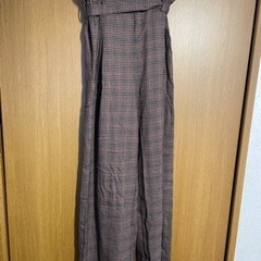  GU チェックのカジュアルパンツの画像