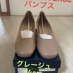 nano universe グレージュ　パンプス　24cm 新品未使用