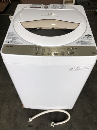 TOSHIBA 全自動洗濯機 5.0kg AW-5G3 2016年製 J09129
