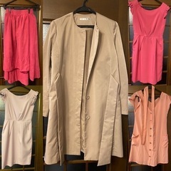 トレンチコートとピンク系お洋服合計5点