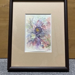 水彩画 額縁付き