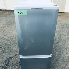 157番 三菱✨ノンフロン冷凍冷蔵庫✨MR-P15T-S‼️