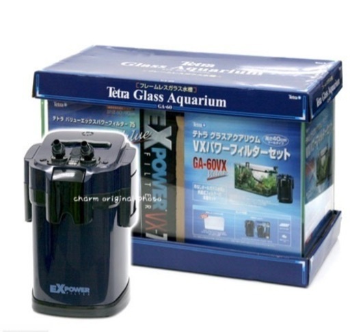 ６０ｃｍ水槽セット　テトラ　グラスアクアリウム　ＶＸパワーフィルターセット