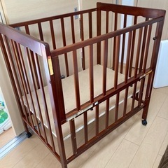 【組み立て説明書・工具あり】ミニ ベビーベッド、布団セット