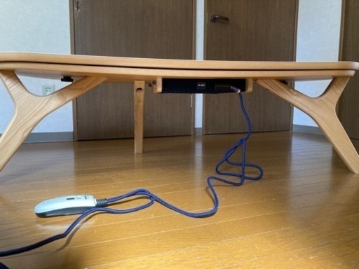 天然木おしゃれ炬燵（こたつ）coucouブルー
