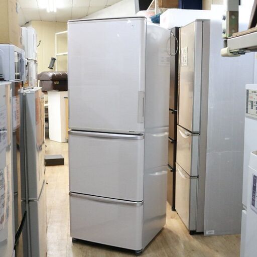【神奈川pay可】R073)シャープ プラズマクラスター搭載冷蔵庫 350L どっちもドア 3ドア サクラベージュ SJ-PW35A-C 2015年製 SHARP