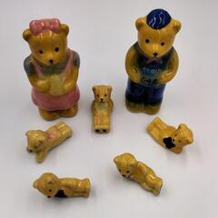 くまの調味料入れと箸置き