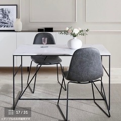 LOWYA テーブル　マーブル　ホワイトの画像