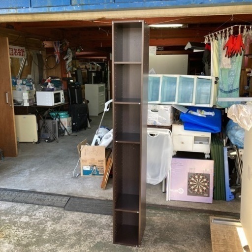 [スリム本棚]ブラウンリサイクルショップヘルプ