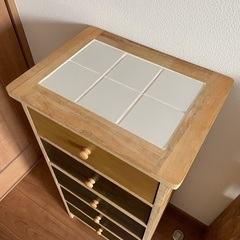 収納、５段、グリーン系、木製の画像