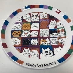 【中古品】manhattaner’s マンハッタナーズ 皿セット 大1 小5 ネコの画像