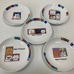 【中古品】manhattaner’s マンハッタナーズ 皿セット 大1 小5 ネコの画像