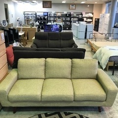 【 3人掛け合皮ソファー】 ベージュ　家具　リビング
