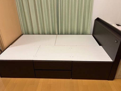 ニトリ収納付きチェストベッドフレーム　セミダブル