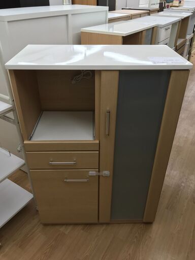 ★ジモティ割あり★ニトリ レンジ台 ナチュラル H115×W80×D42 クリーニング済み KJ919