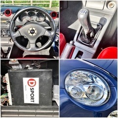5MT★80馬力★ハイオク仕様★ローダウン★ミニライトアルミ★赤レザーシートの画像