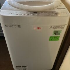 ☆中古￥15300！【会員価格￥14300】SHARP　7.0kg洗濯機　家電　2018年製　ES-GE7B-W型　【BI208】