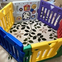 ◆ベビーサークル ミュージカルキッズランドDX 日本育児6枚セット◆