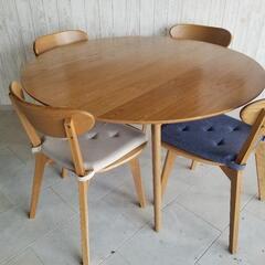 オシャレ！丸テーブルダイニングセット！引き取り限定！】