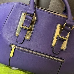 美品　パープル　紫　ハンドバッグの画像