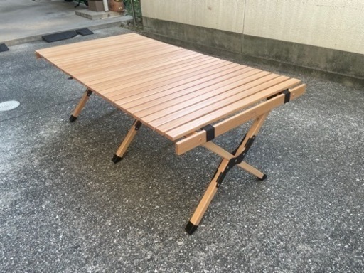 TOMOUNT ロールテーブル ウッドロールトップテーブル 120cm アウトドアテーブル