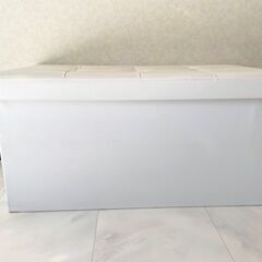 無料で差し上げます☆ソファスツール大☆白☆収納 