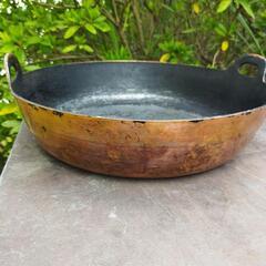 受注生産 天ぷら鍋 銅揚鍋 30cm 1009 銅製 鍋 てんぷら 天麩羅 揚げ物 唐揚げ フライパン 熱伝導 業務用 オシャレ 割烹 料亭 寿司屋 居酒屋 旅館 田辺金具 H 天ぷら鍋 銅鍋 30cm