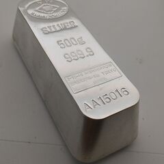 【２時間限定出品】井嶋貴金属　精錬銀　純銀　笹吹き　452g 純銀 500g インゴット 】 井島貴金属精錬（株）の高度な技術による