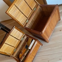 取り引き終了。アジアンバンブー収納箱