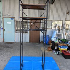 ランドリーラック伸縮 バスケット付きの画像