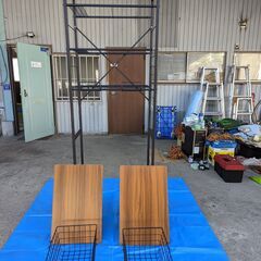 ランドリーラック伸縮 バスケット付きの画像