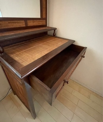 値下げ☆アジアン家具☆　鏡台（引出し付）ドレッサー