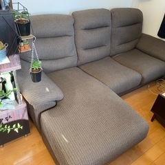 ニトリ 3人がけL字ソファー シミ 毛羽立ち有