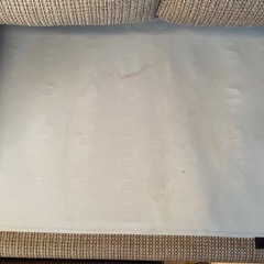 ニトリ 3人がけL字ソファー シミ 毛羽立ち有の画像