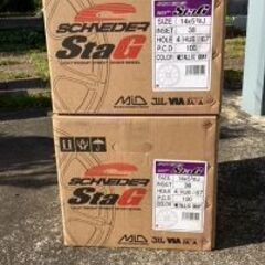 値下げ！！「４本セットMID シュナイダー スタッグ ホイール」 【14×5.5J 4-100 INSET38】SCHNEIDER StaG アルミホイールの画像