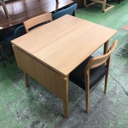 筑波産商 片バタダイニング3点セット