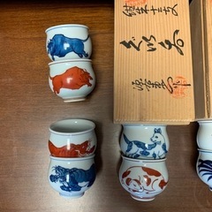 6日までの期間限定　有田焼　おちょこ　干支　9セットの画像
