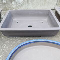 盆栽鉢　四角形　楕円形の画像