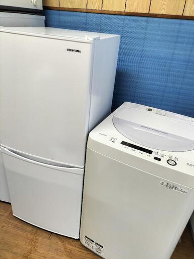 只今、商談中となっております。新生活家電お買い得セットNo⑧ アイリスオーヤマ IRSD-14A-W  2ドア冷凍冷蔵庫 142L 2020年製・シャープ（SHARP) ES-GE5A-V  全自動洗濯機 5.5Kg 2017年製 ２点セット！！